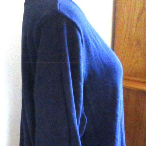Lauren Ralph Lauren Women's Full Zip Cardigan, Long Sleeve,  Navy Blue, Size 2X - Picture 6 of 15